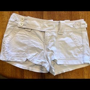 Abercrombie and Fitch white cargo shorts